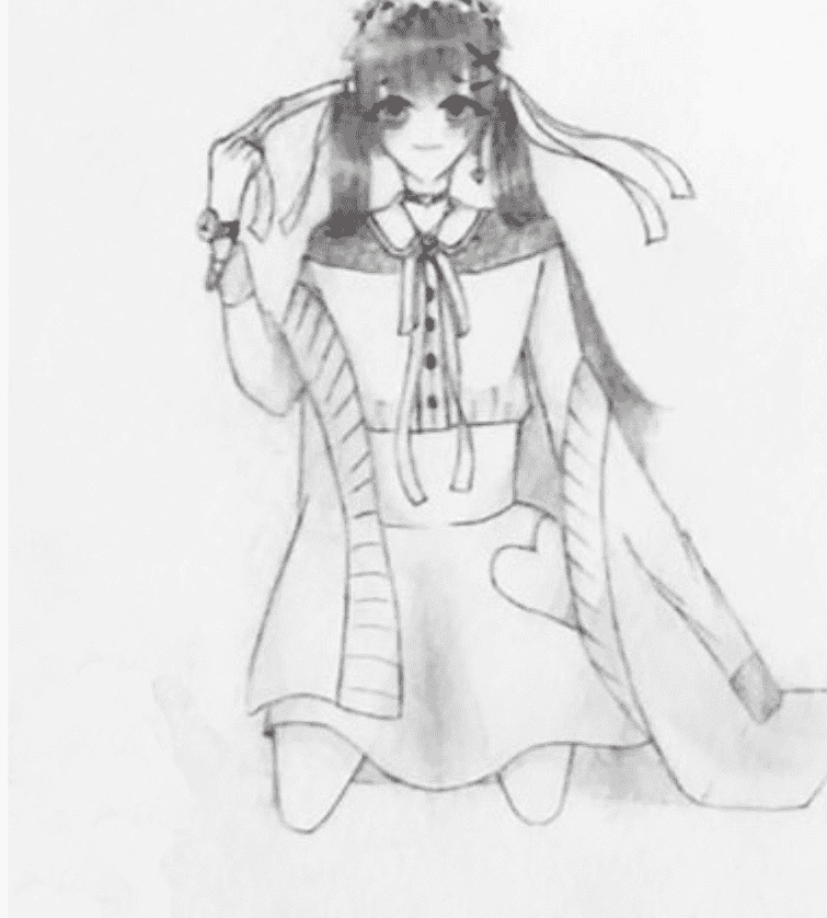 U.T.さん（14歳）が受講前に描いた作品